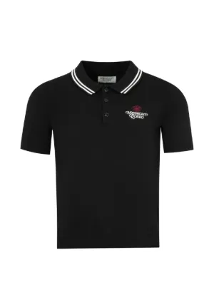 Supreme twill-appliqué Polo Shirt | Black | FARFETCH IE
