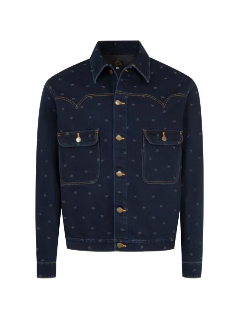 Needles star-jacquard denim jacket