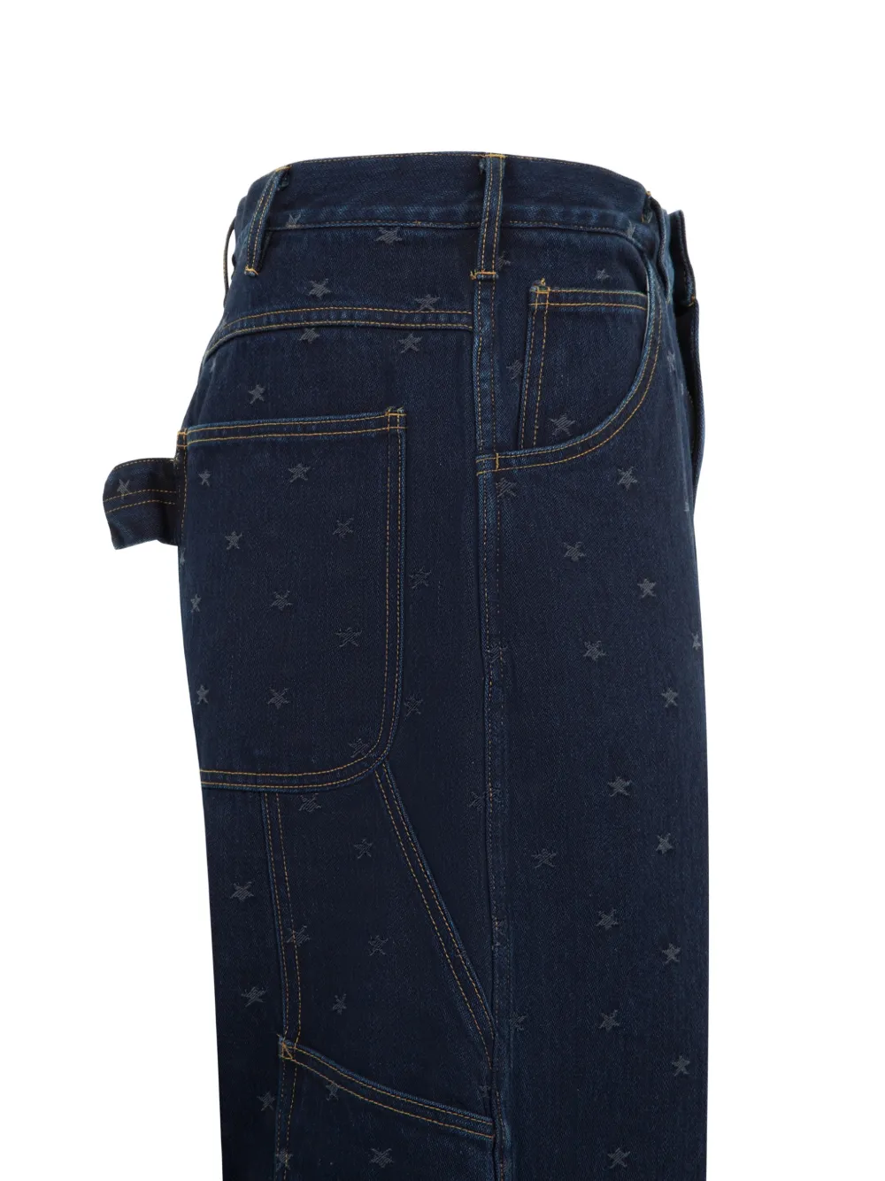 Needles Jeans met sterpatroon Blauw