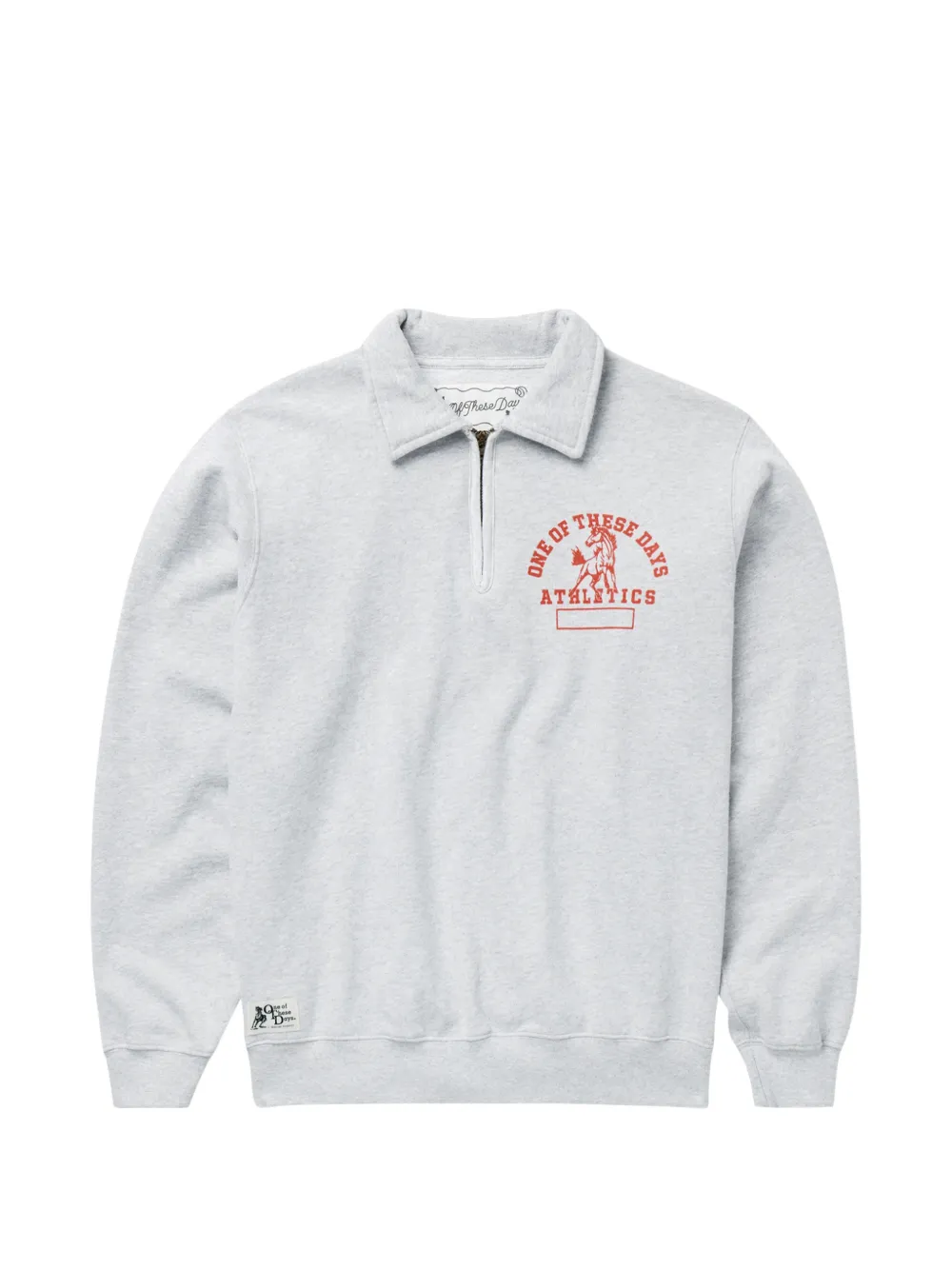 One Of These Days Mustang Athletics zip sweatshirt - Grigio