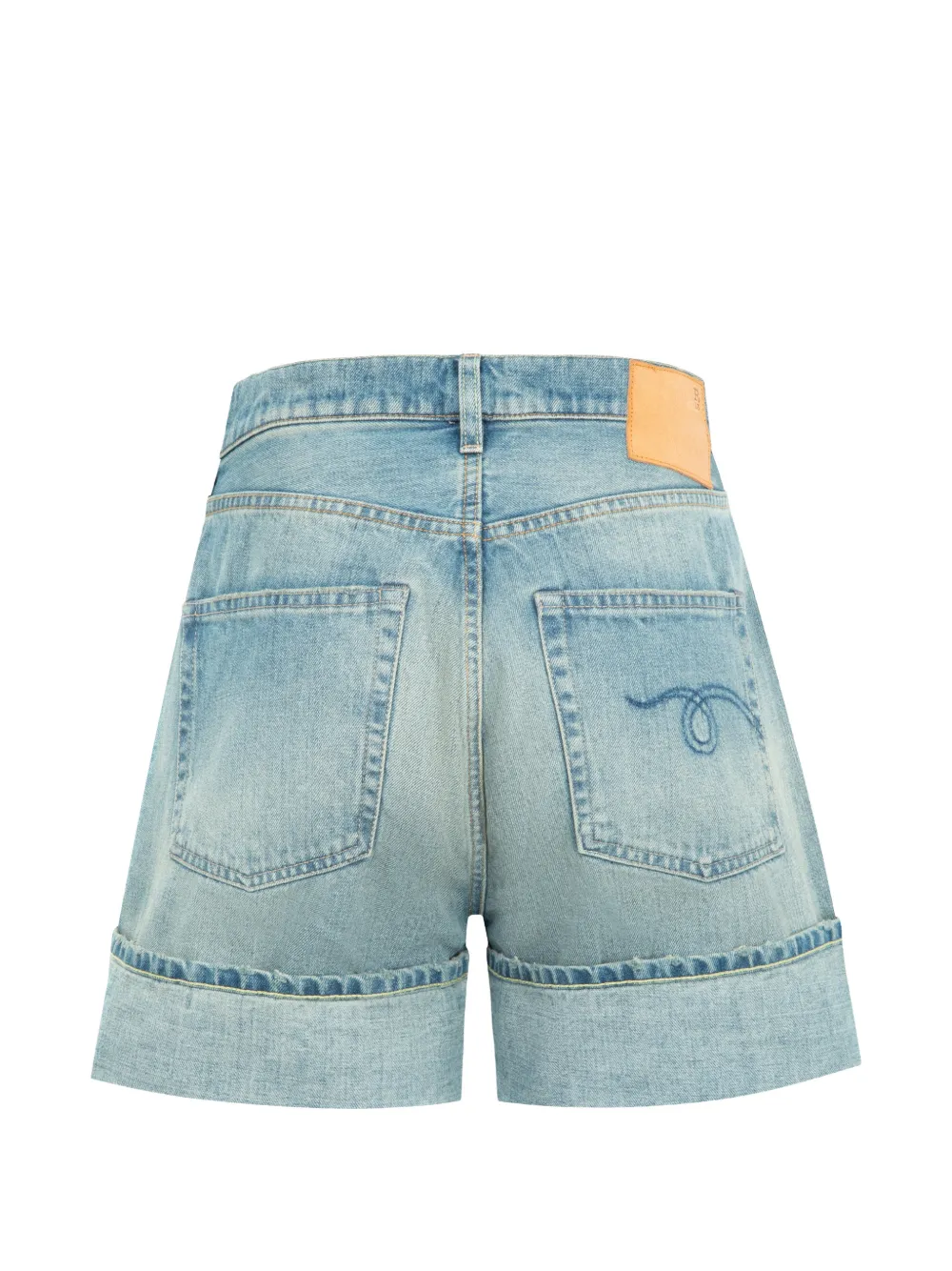 R13 Nina denim shorts met omslag Blauw