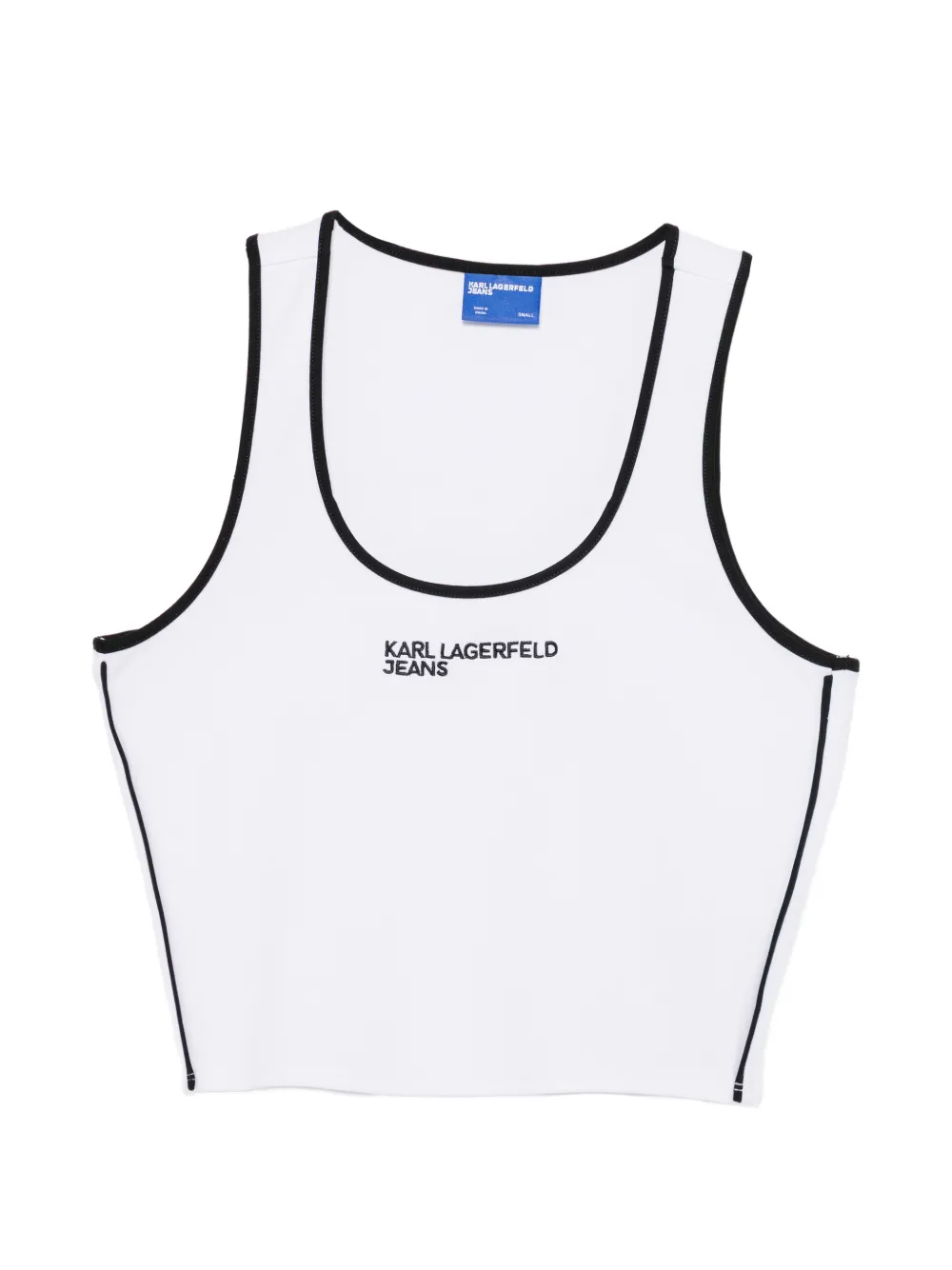 Karl Lagerfeld Jeans logo-print crop top - Bianco