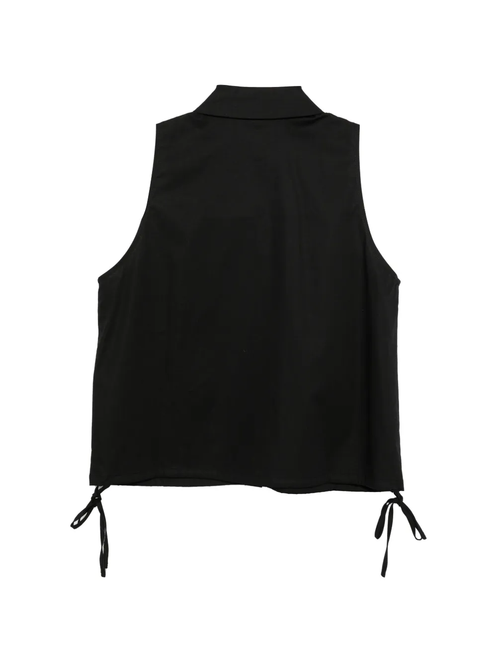 Karl Lagerfeld Jeans Top met geborduurd logo en trekkoord Zwart