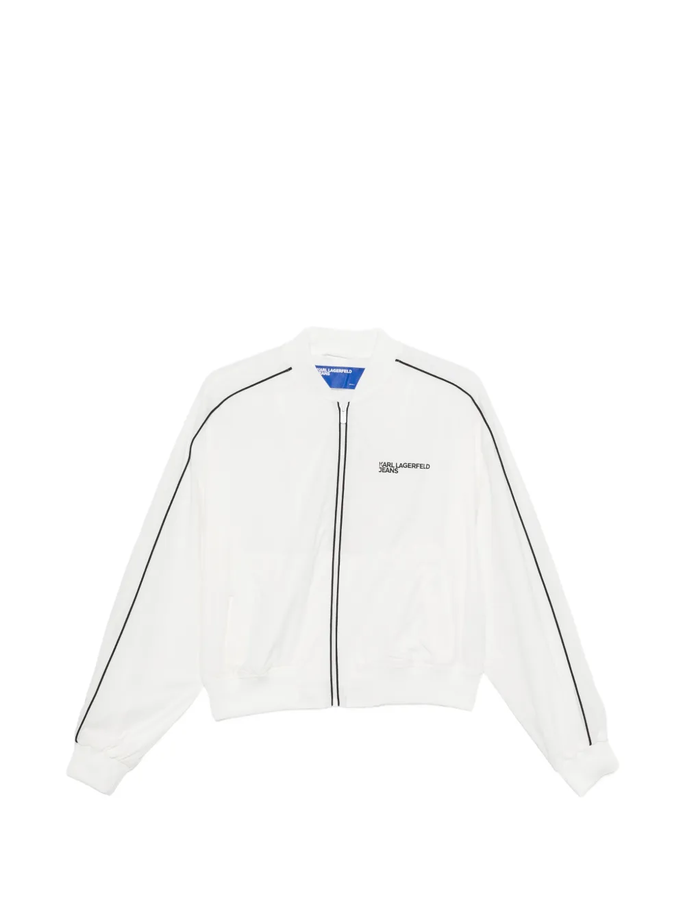 Karl Lagerfeld Jeans logo-print bomber jacket - Bianco