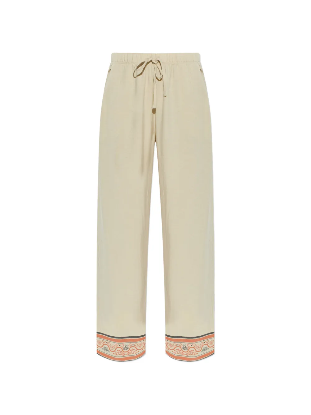 Hanro drawstring-waist patterned-hem trousers - Toni neutri