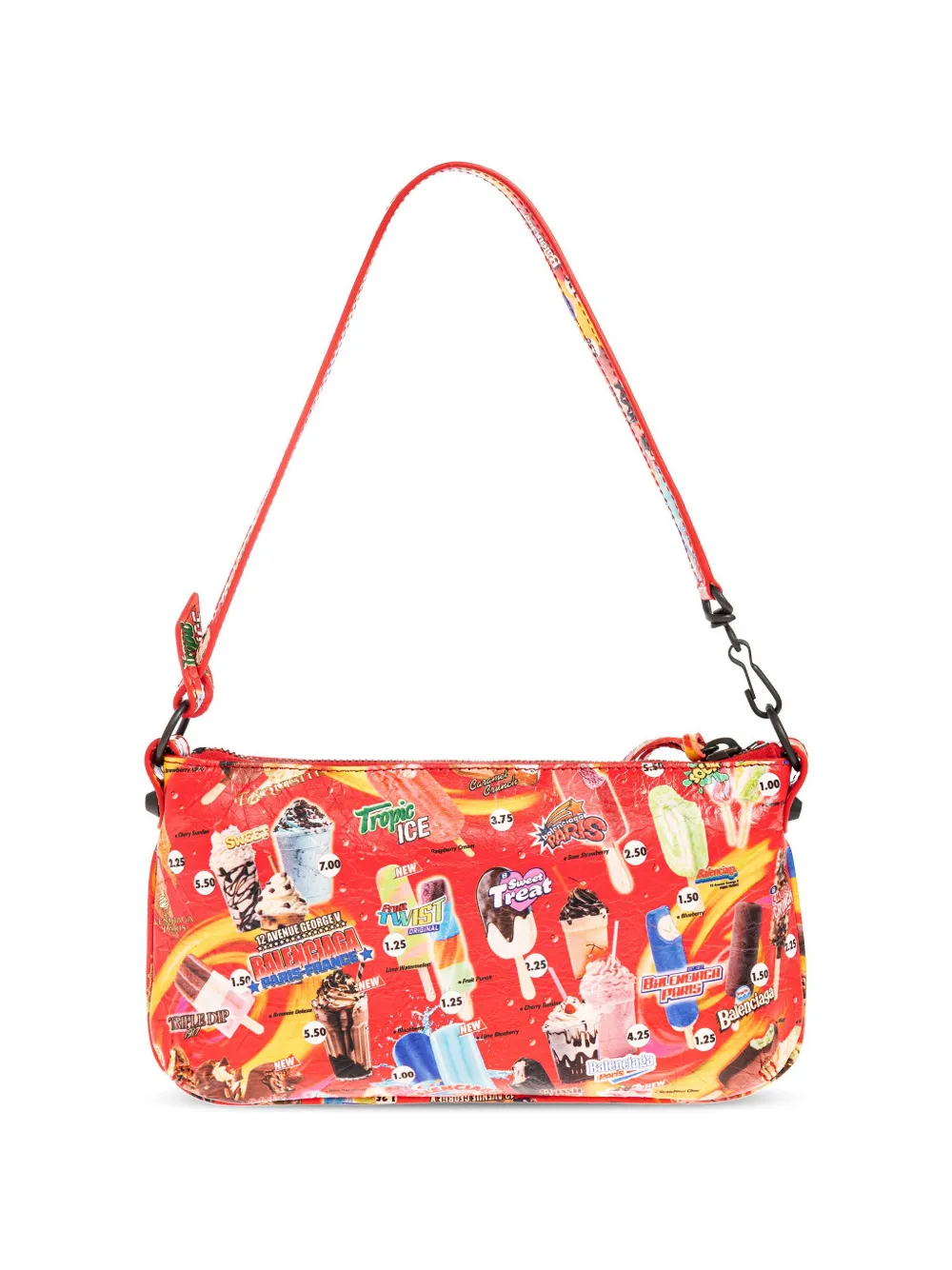 Balenciaga Le City schoudertas met grafische print Rood