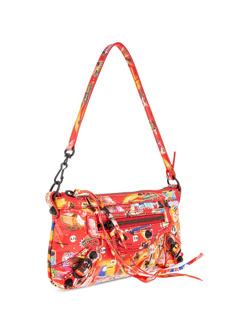 Balenciaga Le City schoudertas met grafische print Rood