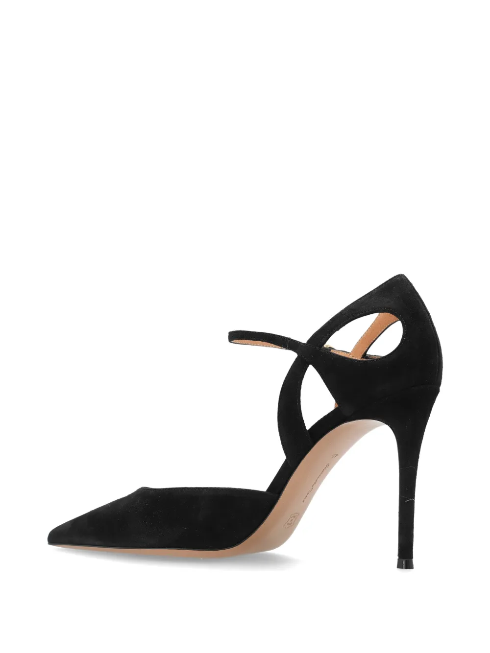 Gianvito Rossi Camnero suede pointed-toe pumps Zwart
