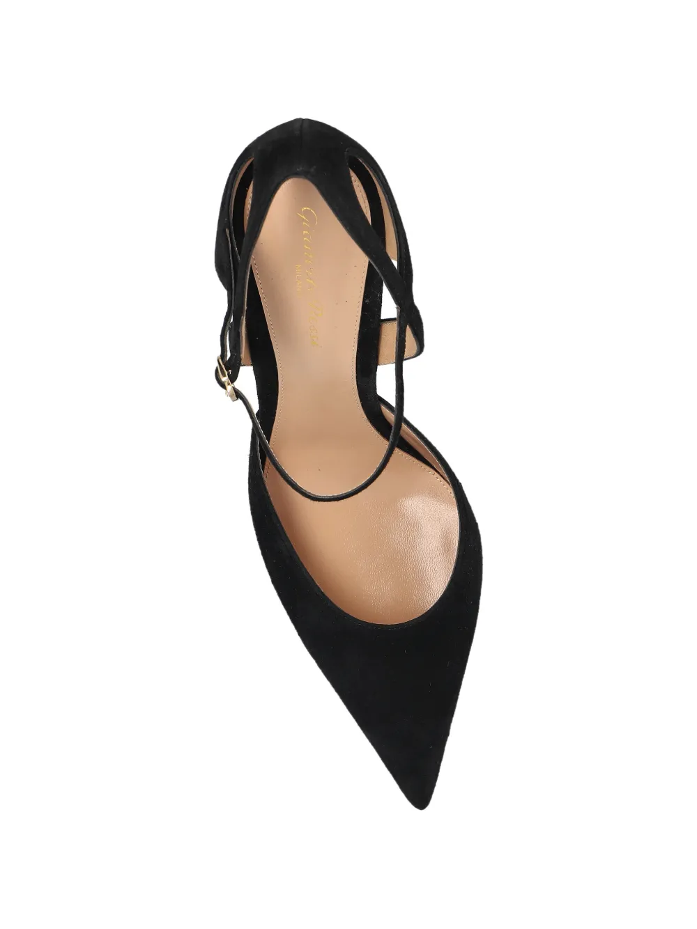Gianvito Rossi Camnero suede pointed-toe pumps Zwart