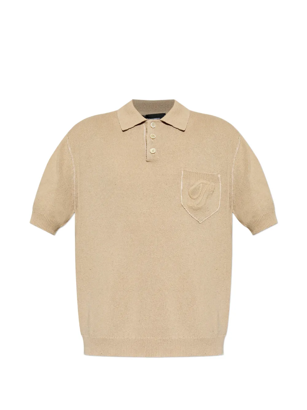 DSQUARED2 logo-embroidered polo shirt - Toni neutri