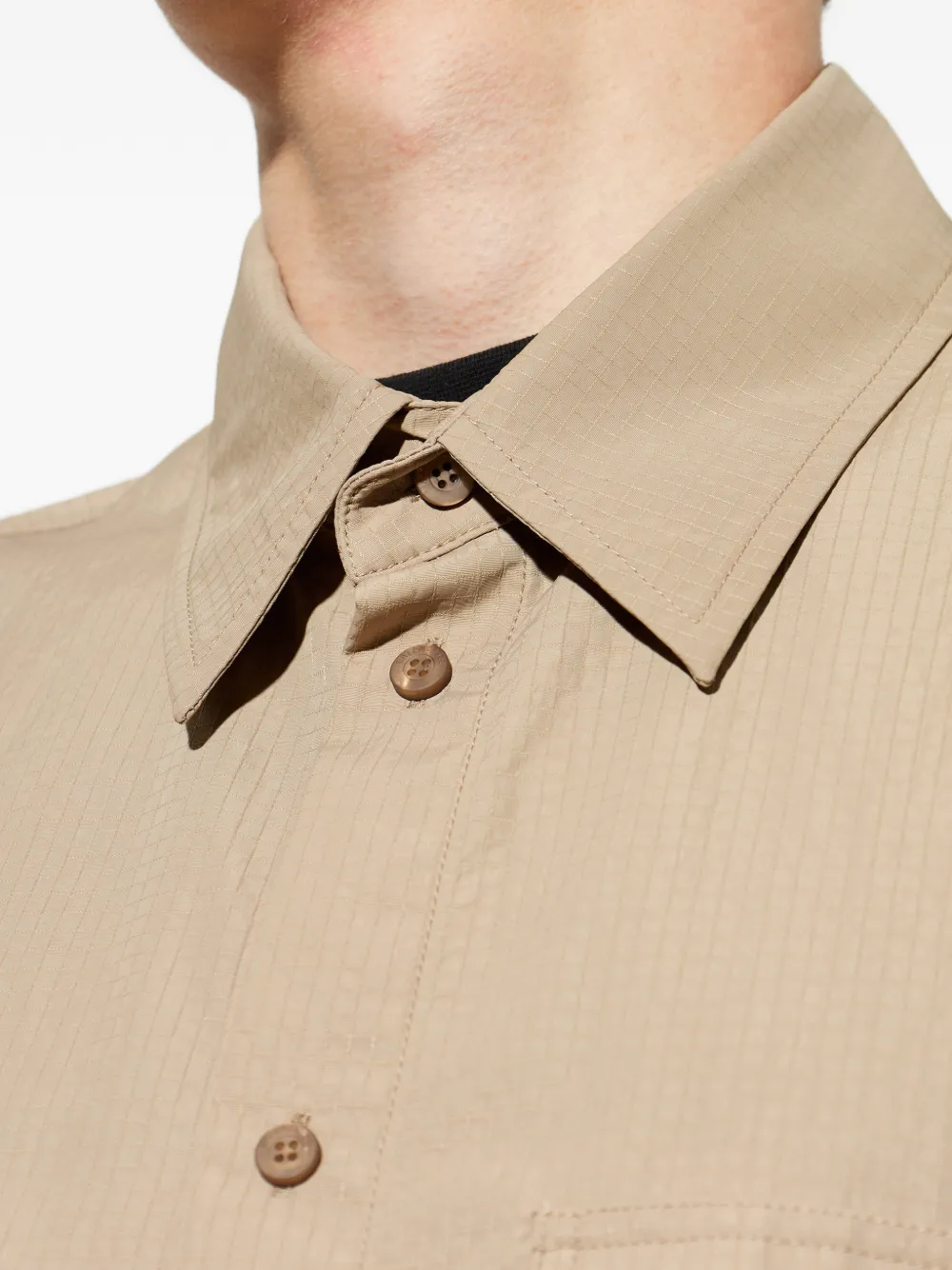 Balenciaga Overhemd met zak en korte mouwen Beige