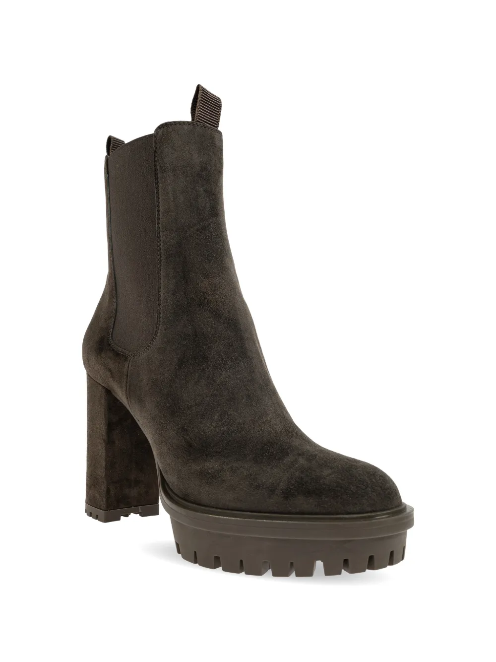 Gianvito Rossi Barry suede platform ankle boots Groen