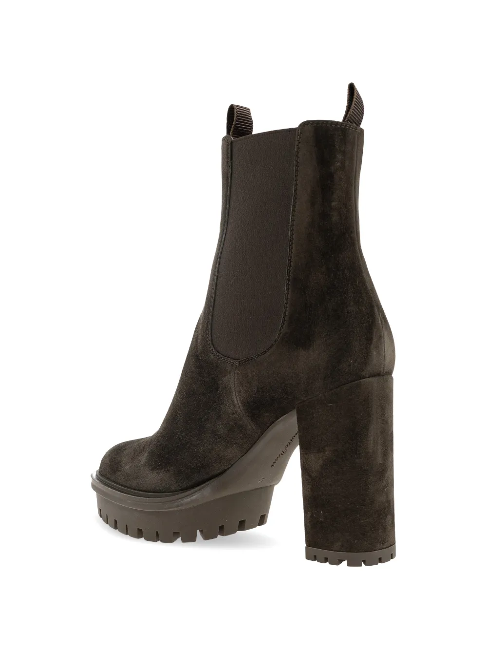 Gianvito Rossi Barry suede platform ankle boots Groen