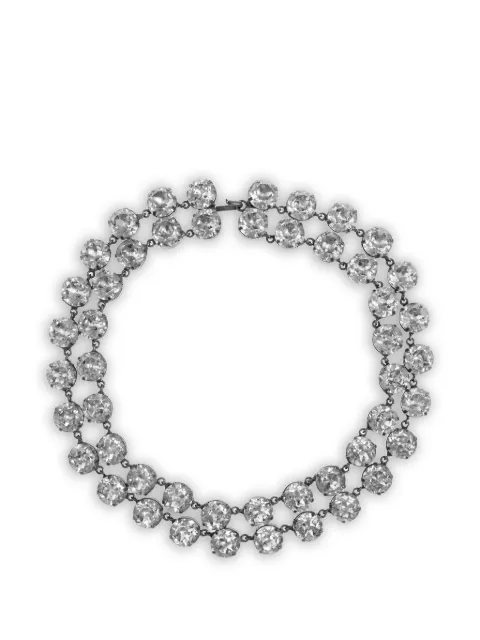 Balenciaga crystal-embellished double-strand necklace