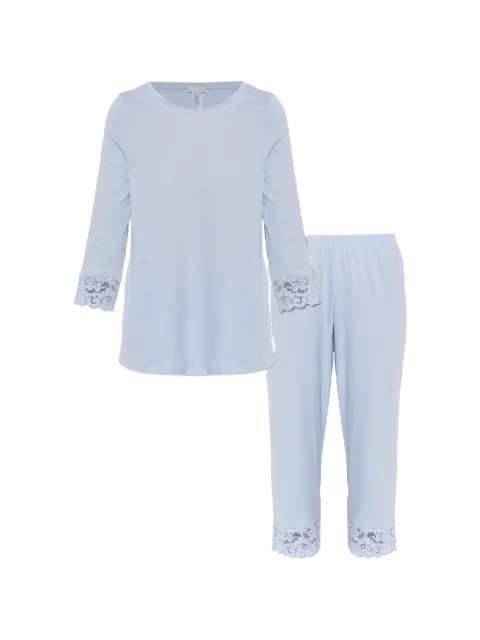 Hanro Moments lace-trim pyjamas
