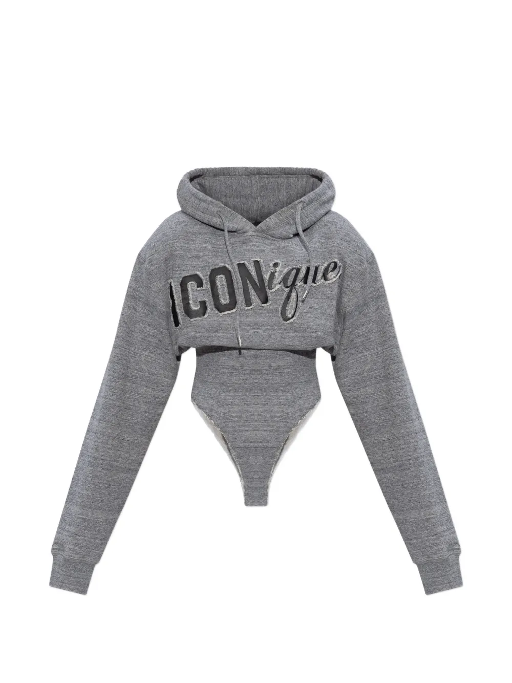 DSQUARED2 logo-patch hoodie body - Grigio
