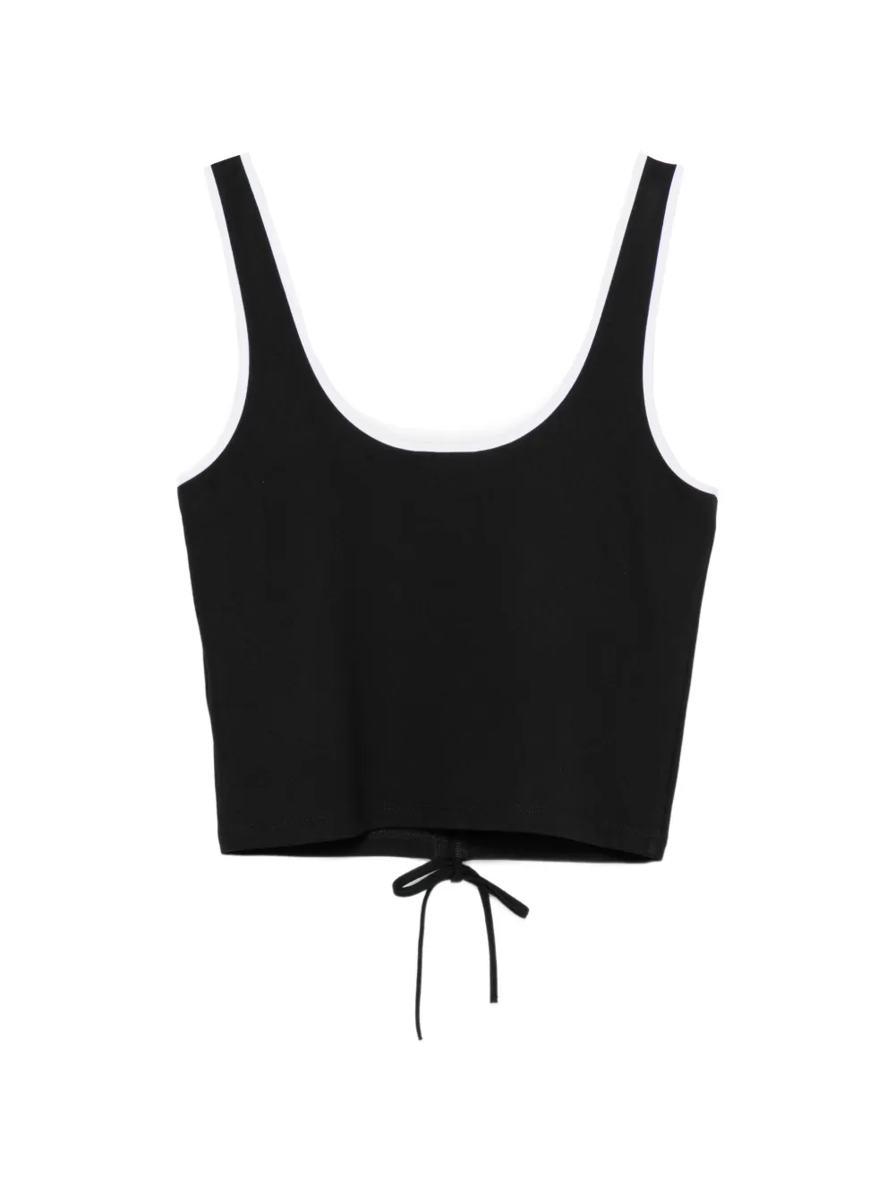 Karl Lagerfeld Jeans Top met contrasterende afwerking en trekkoord Zwart