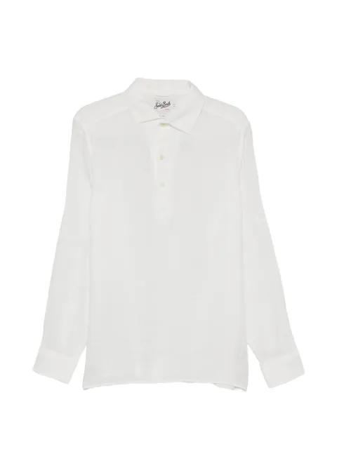 MC2 Saint Barth Raphael long-sleeve linen polo shirt
