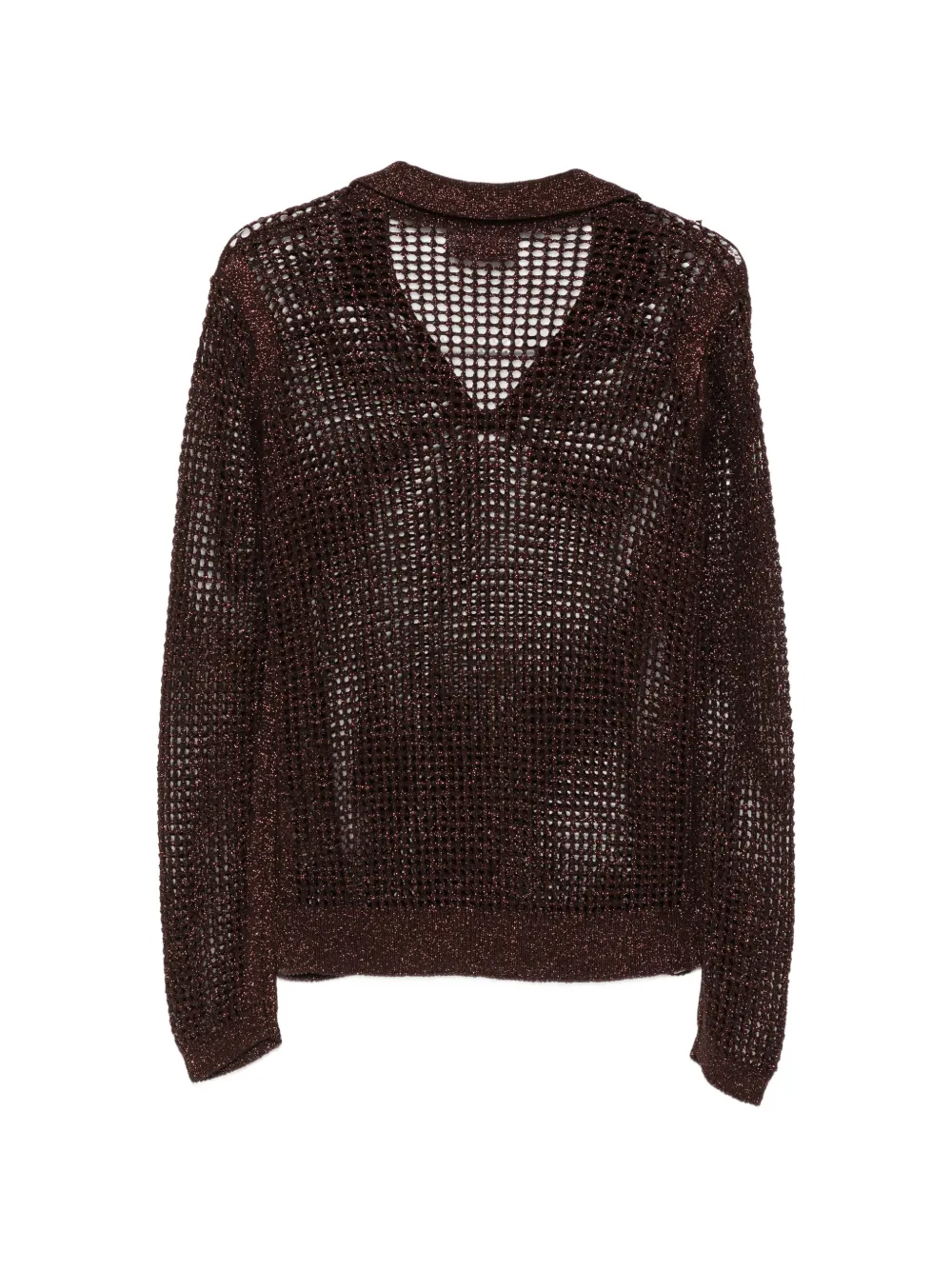 MC2 Saint Barth Opengebreide lurex trui Bruin