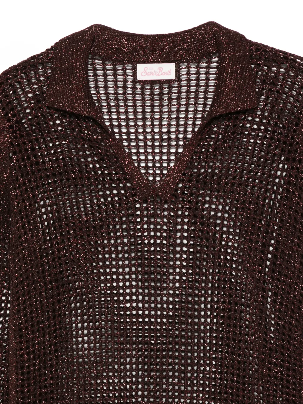 MC2 Saint Barth Opengebreide lurex trui Bruin