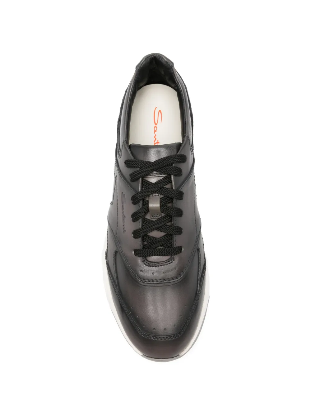 Santoni panelled leather sneakers Bruin