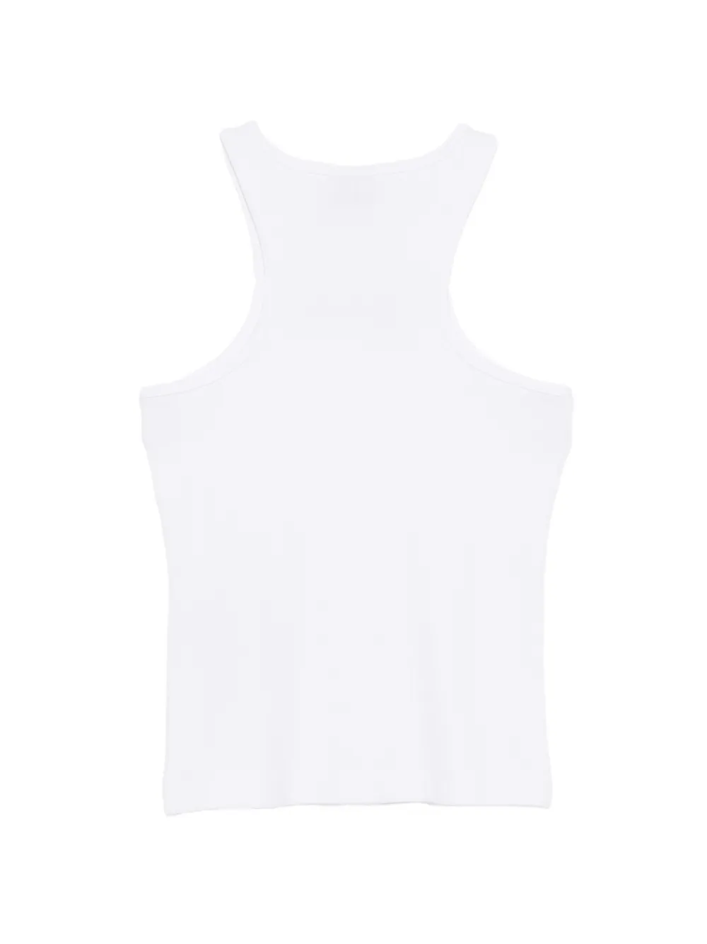 Karl Lagerfeld Jeans Geribde tanktop met logoprint Wit