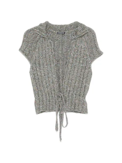 SUSANNE BOMMER — glitter-effect tie-fastening cardigan