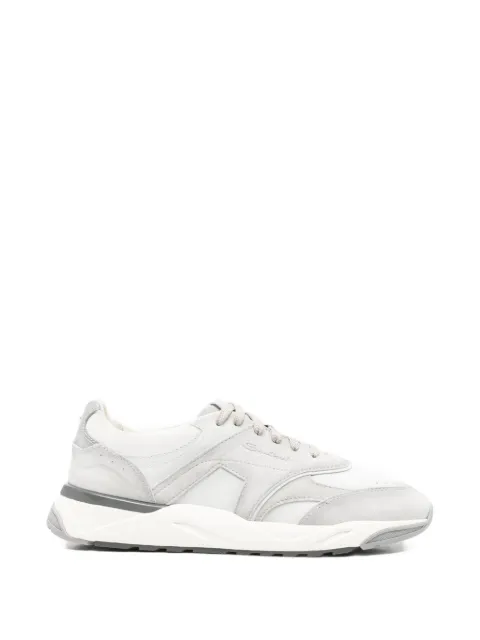 Santoni panelled leather sneakers