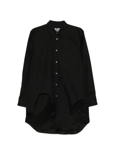 Black Comme Des Garçons cut-out layered-hem shirt