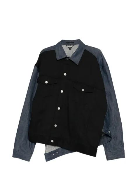 Black Comme Des Garçons panelled layered-effect denim jacket