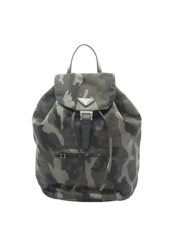 Prada Pre-owned 2013-2026 Tessuto Backpack in Green