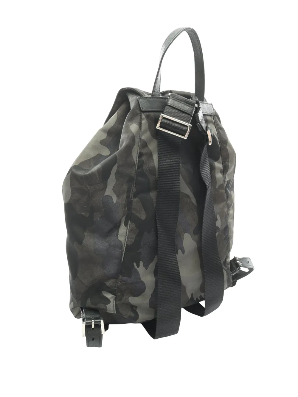 Prada Pre-owned 2013-2026 Tessuto Backpack in Green, view 3