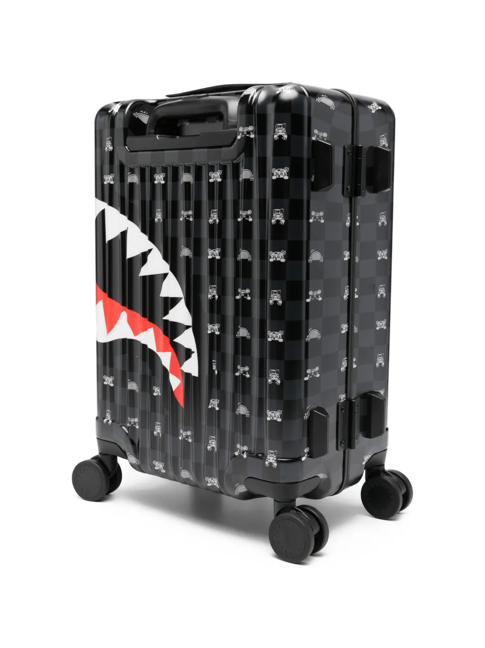 Sprayground Shark Mouth geruite koffer Zwart