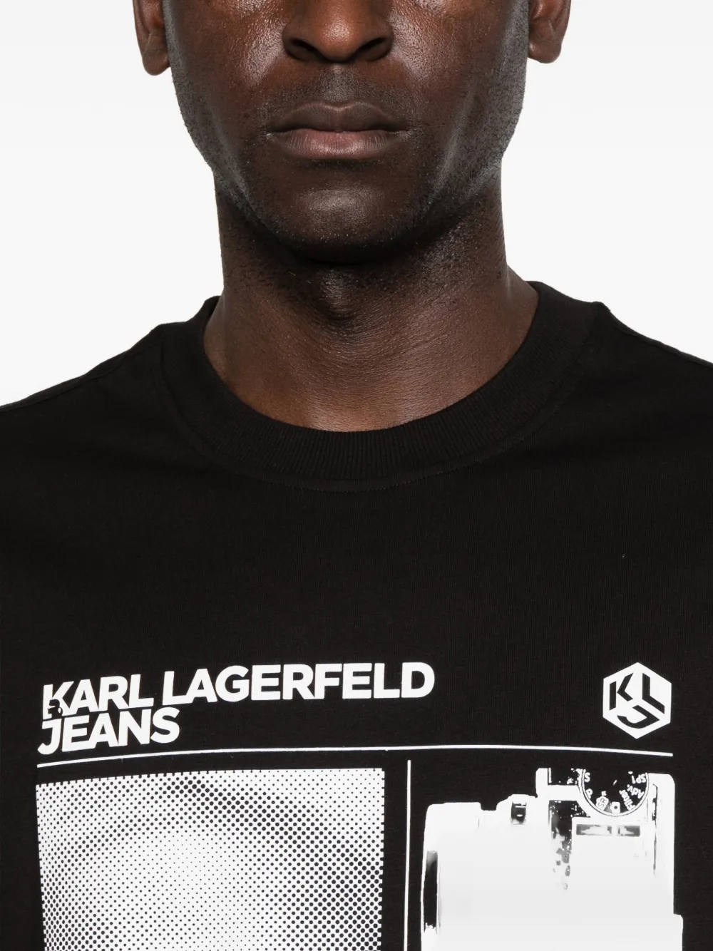 Karl Lagerfeld Jeans T-shirt met grafische print Zwart