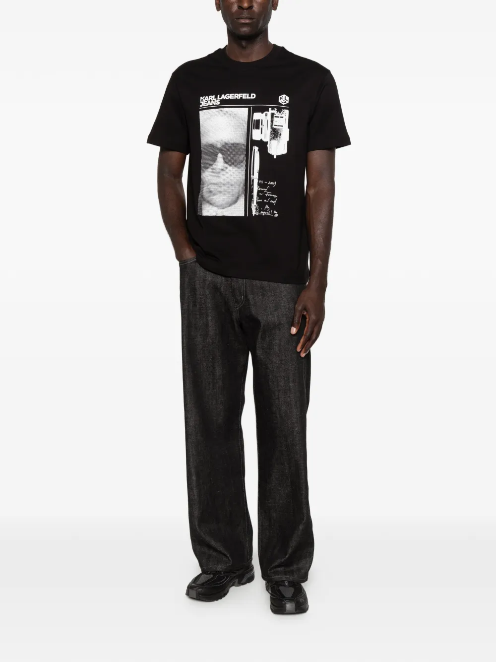 Karl Lagerfeld Jeans T-shirt met grafische print Zwart