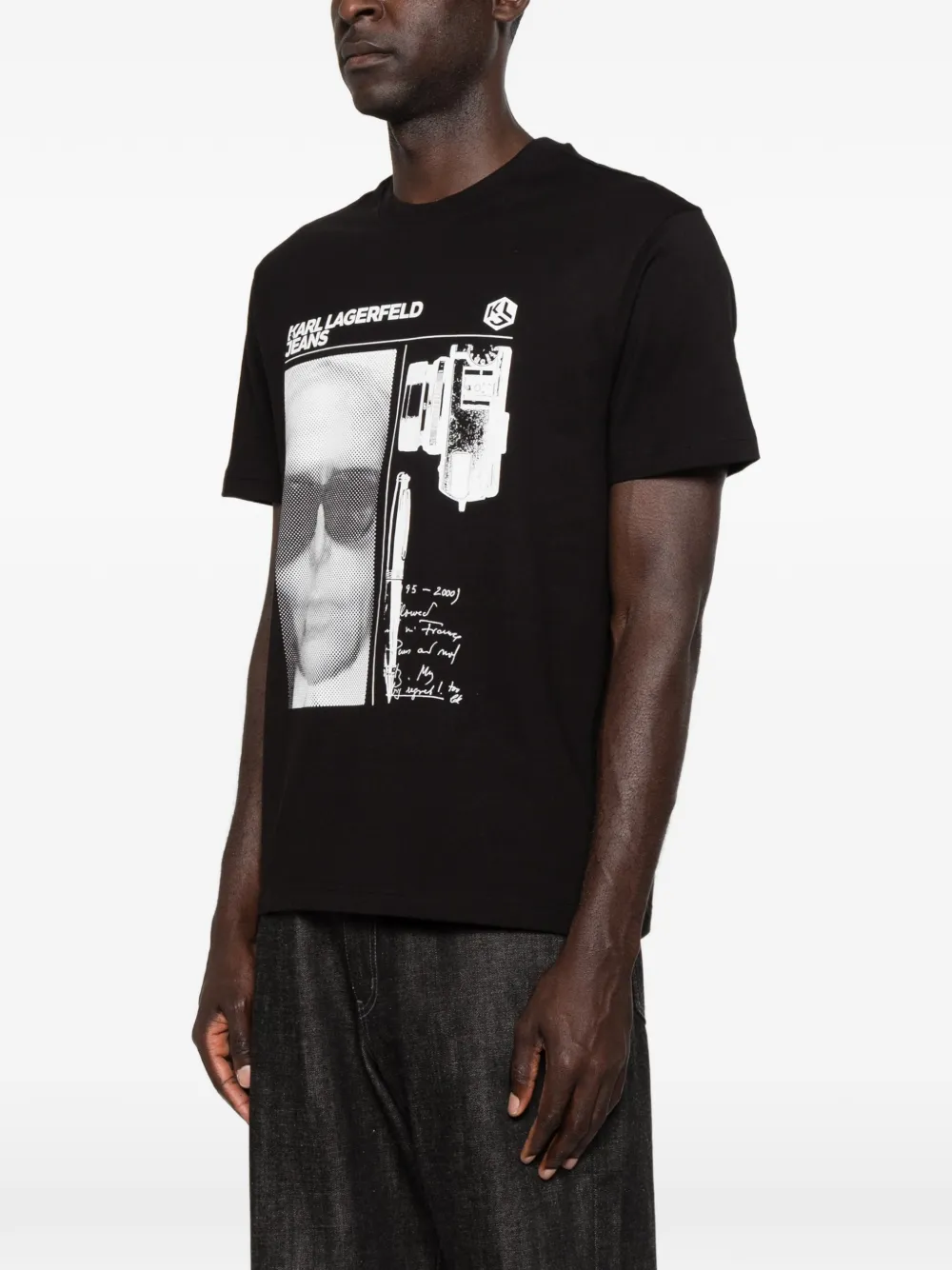 Karl Lagerfeld Jeans T-shirt met grafische print Zwart