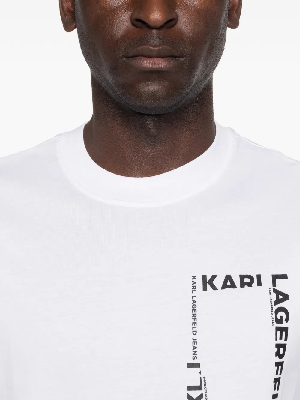 Karl Lagerfeld Jeans T-shirt met logoprint Wit
