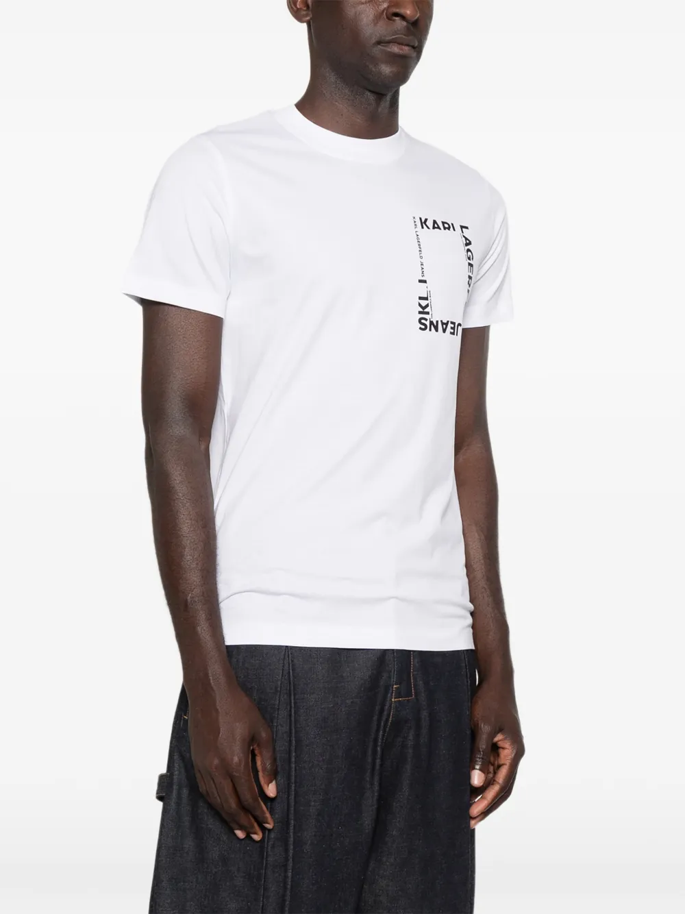 Karl Lagerfeld Jeans T-shirt met logoprint Wit