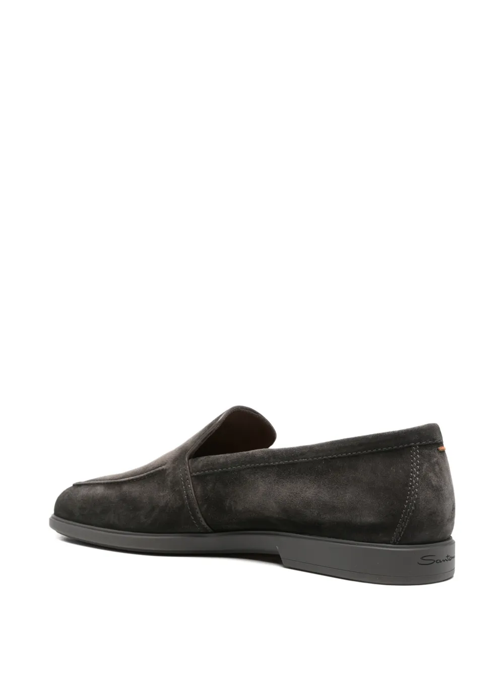 Santoni suede slip-on loafers Grijs