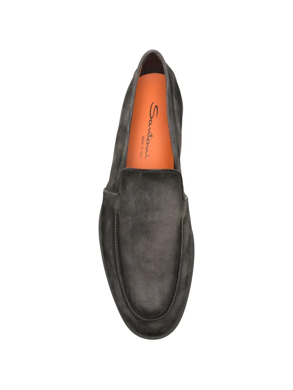 Santoni suede slip-on loafers Grijs