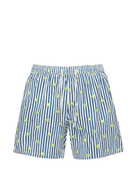 MC2 Saint Barth octopus-print striped swim shorts