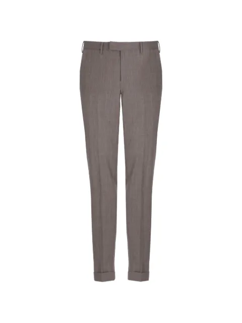 PT Torino pantalon à plis marqués et ourlets à revers