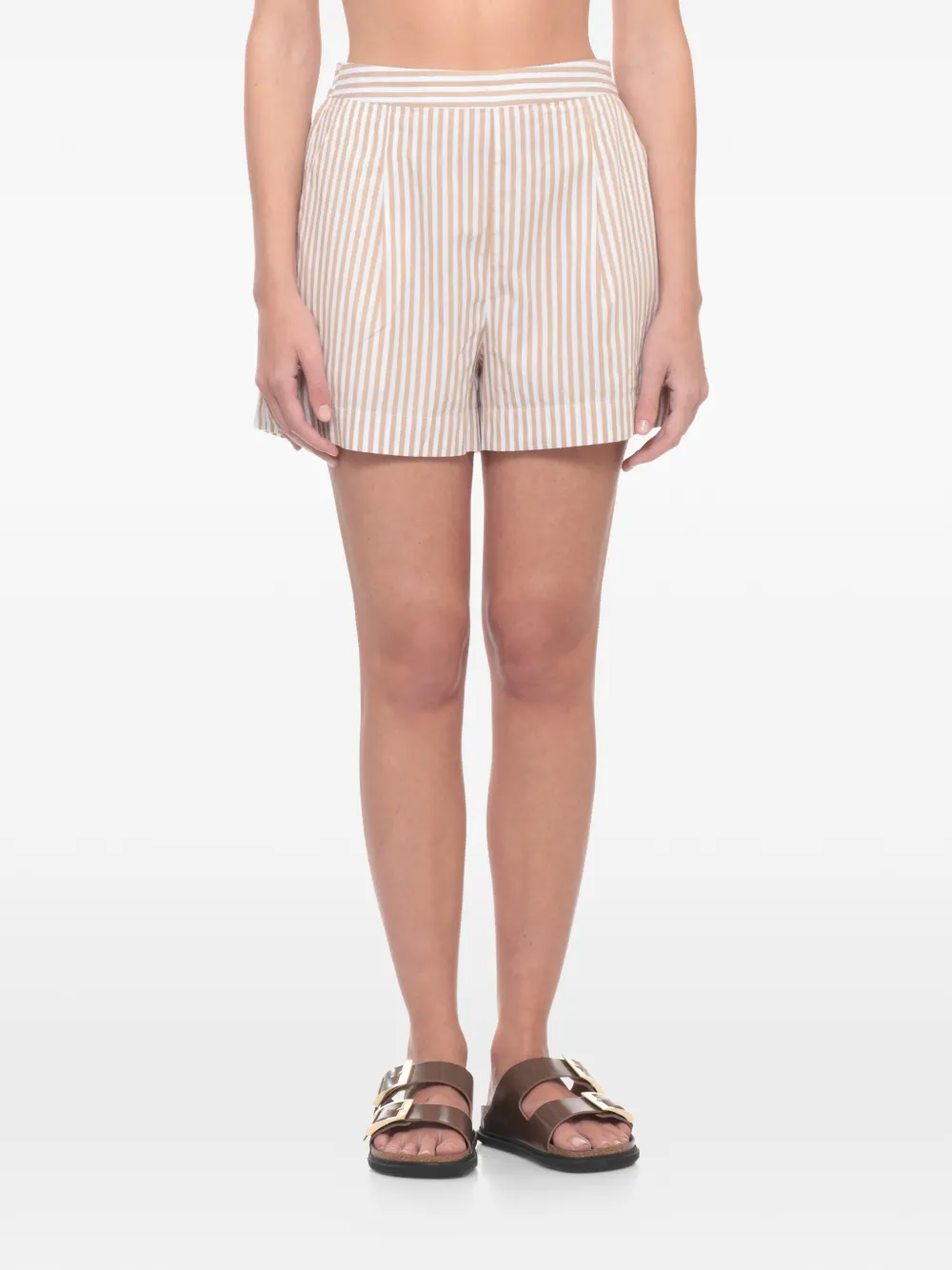 MC2 Saint Barth Amani gestreepte shorts Beige