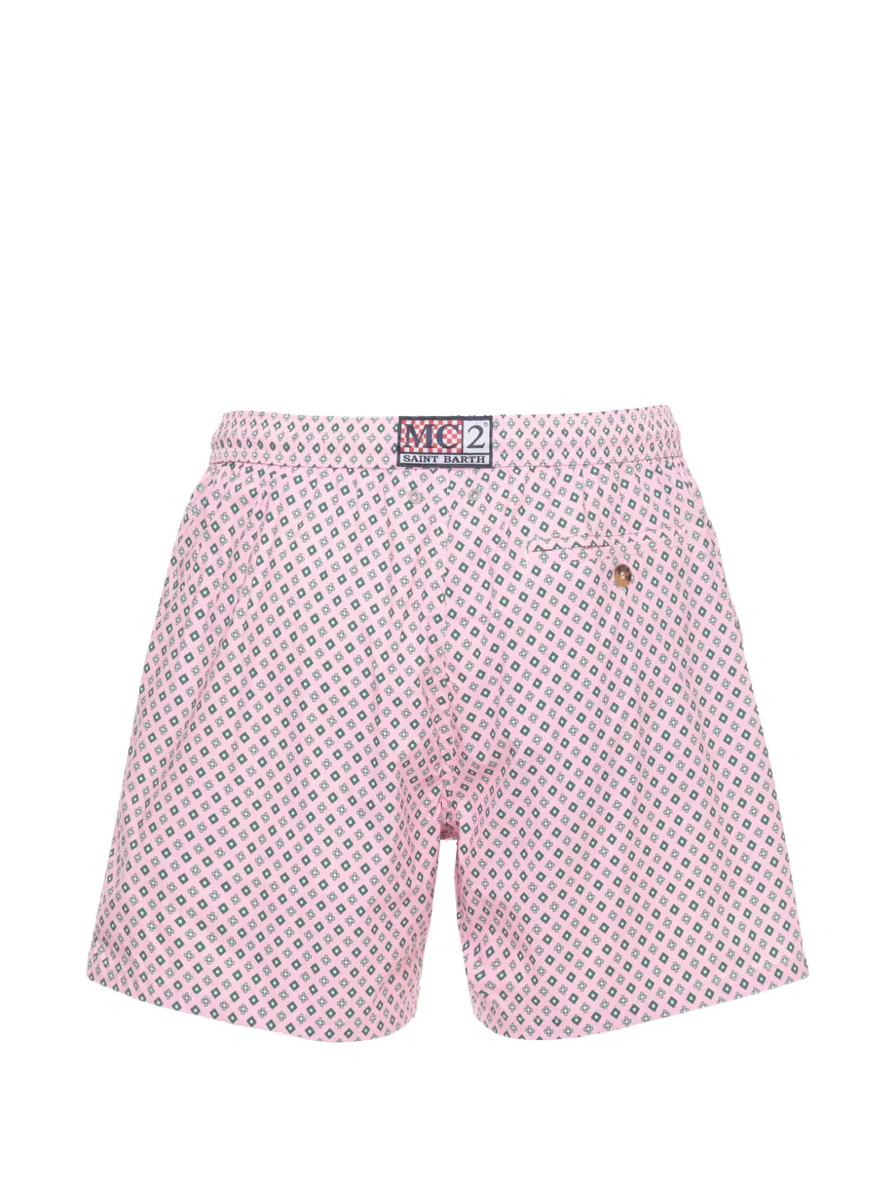 MC2 Saint Barth Zwembroek met geometrische print Roze