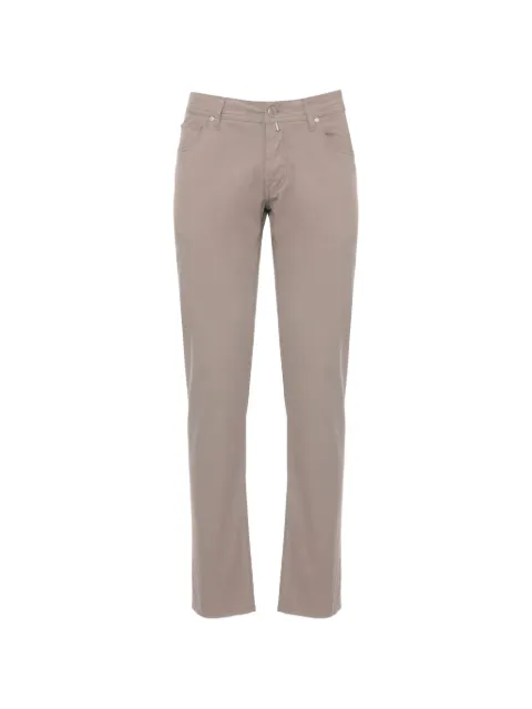 Jacob Cohën logo-patch slim-fit trousers