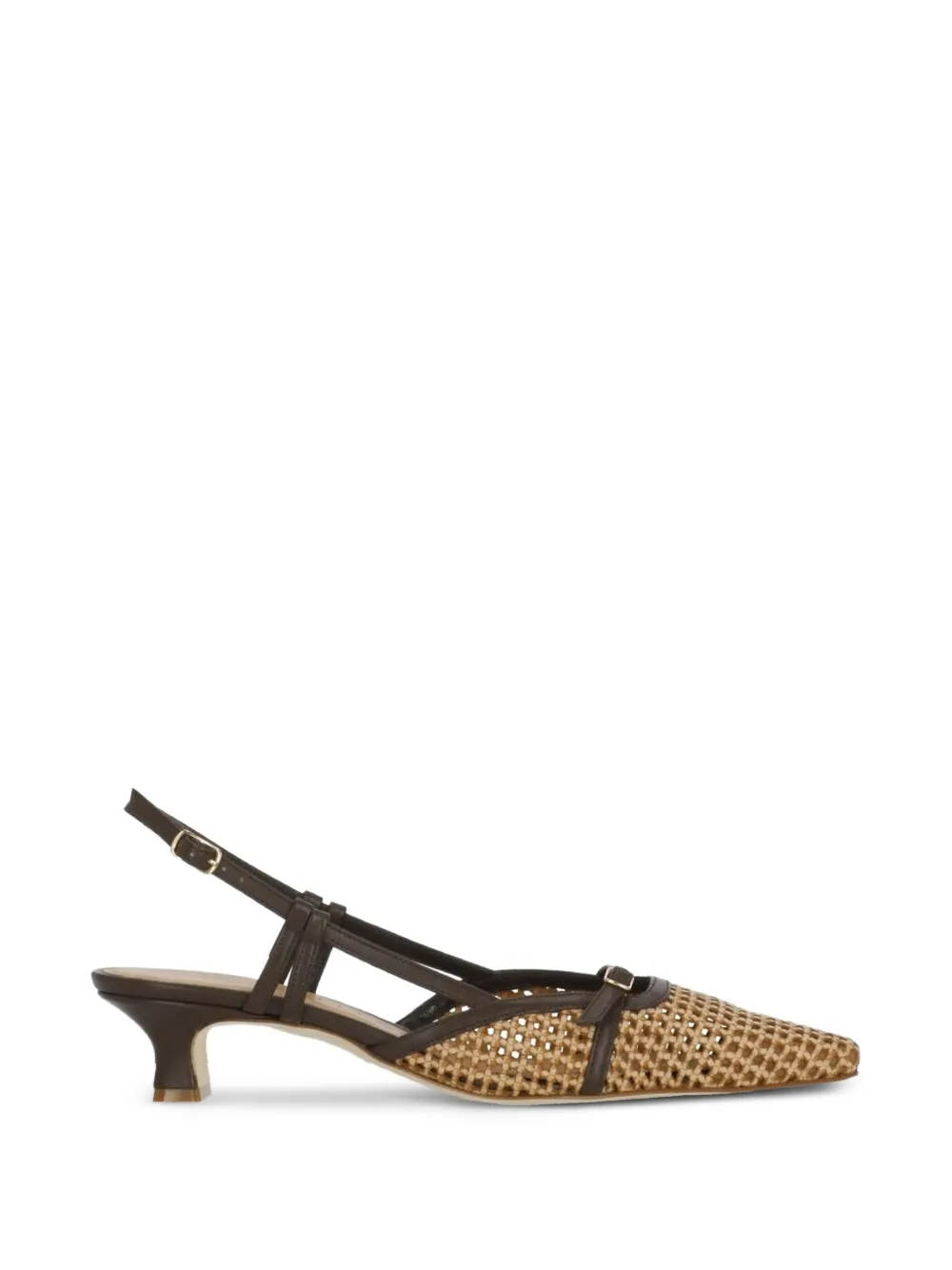 The Seller woven buckle-strap pumps - Marrone