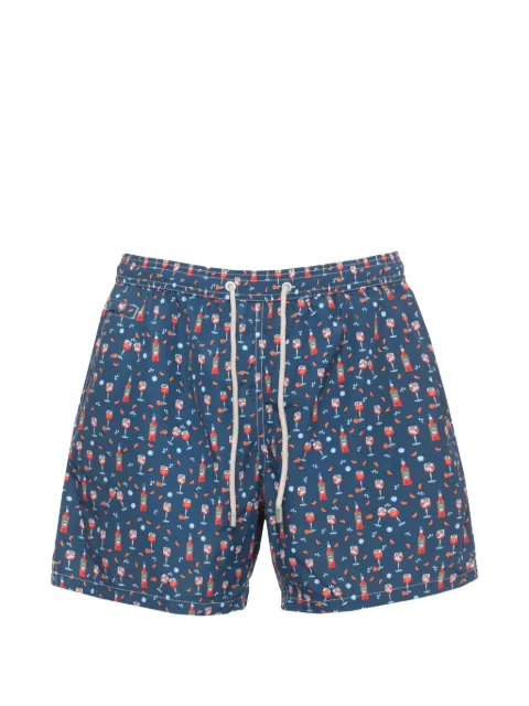 MC2 Saint Barth badeshorts med grafisk tryk og snoretræk