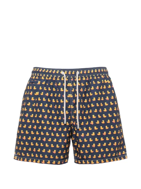 MC2 Saint Barth Lighting Micro duck-print drawstring swim shorts
