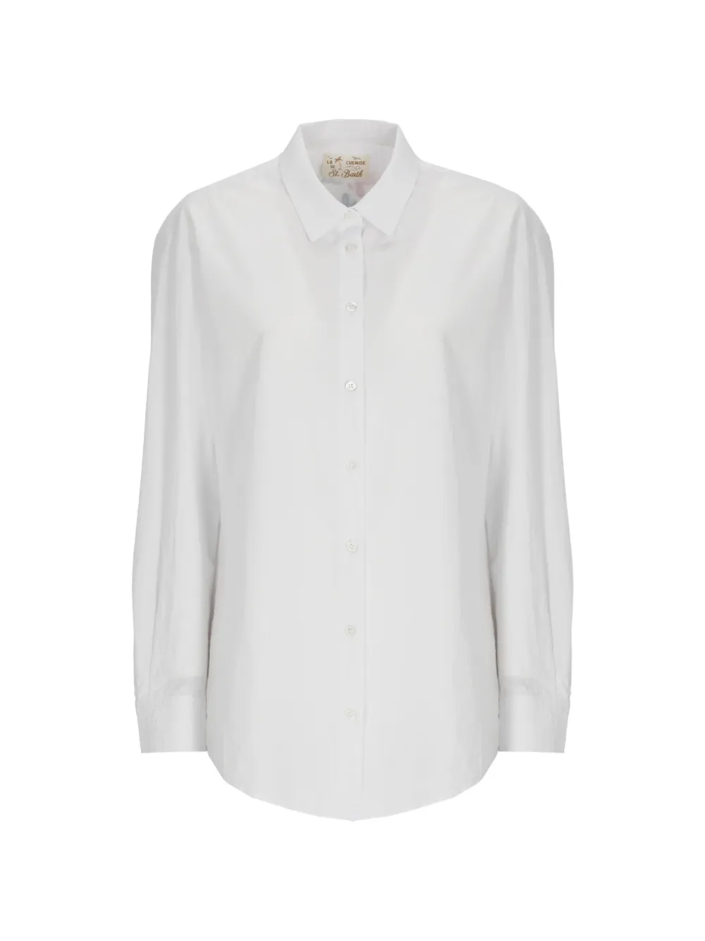 MC2 Saint Barth BRIGITTE embroidered-slogan shirt · L