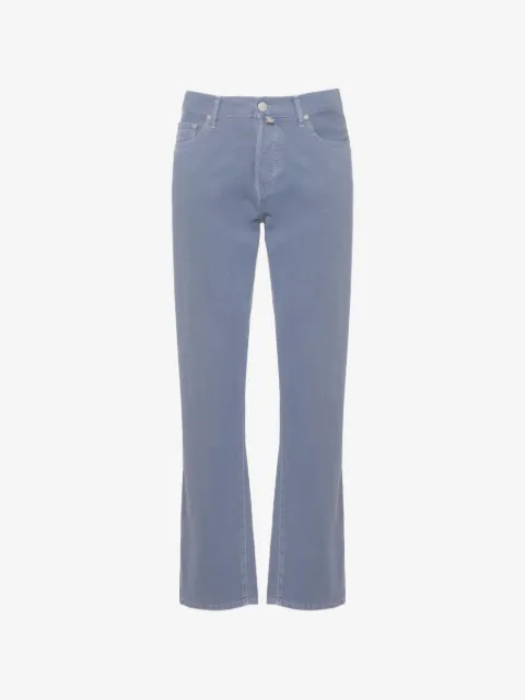 Jacob Cohën logo-patch straight-leg trousers